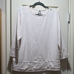 Anne Klein Soft Pink Crew Neck Top